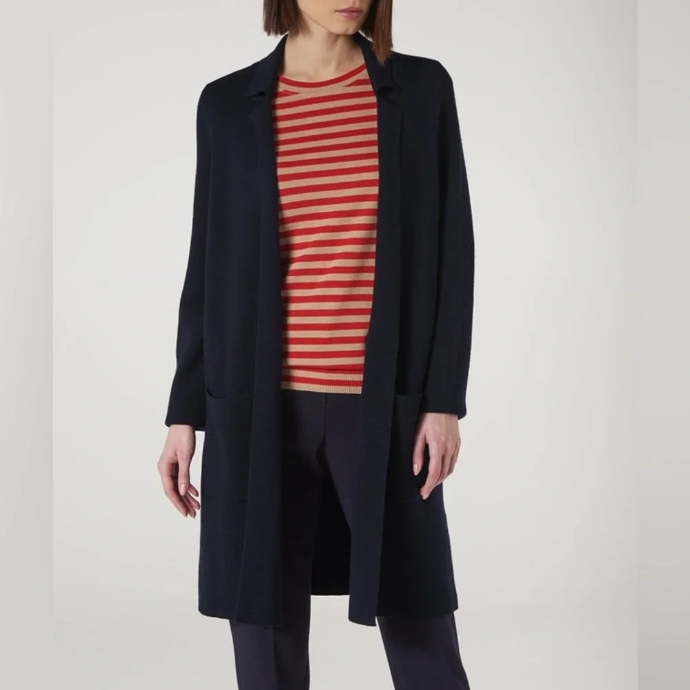 LK Bennett Lamina Knit Wool Long Cardigan - Picture 5 of 8